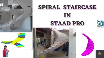 CIRCULAR STAIRCASE IN STAAD PRO | SPIRAL STAIRS IN STAAD PRO | MANISHA YADAV | AMEC CAD SOLUTIONS