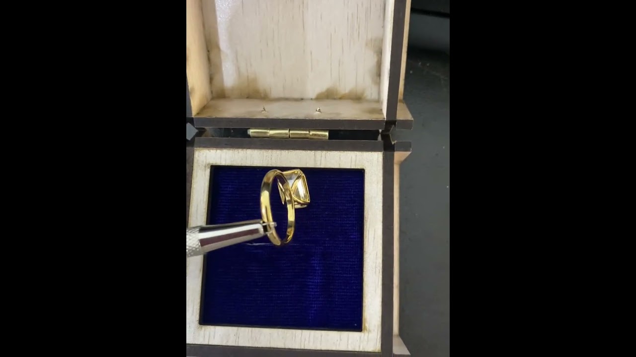 Emerald Bezel Set Ring