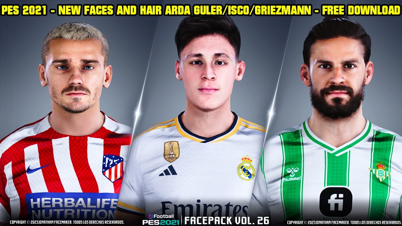 PES 2021 - NEW FACES AND HAIR ARDA GULER/ISCO/GRIEZMANN - YouTube