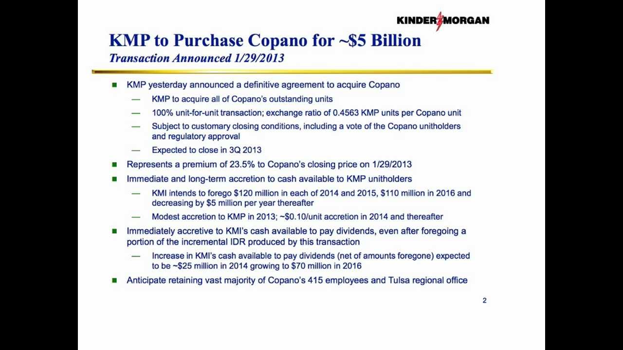 Copano Acquisition Overview-Richard Kinder