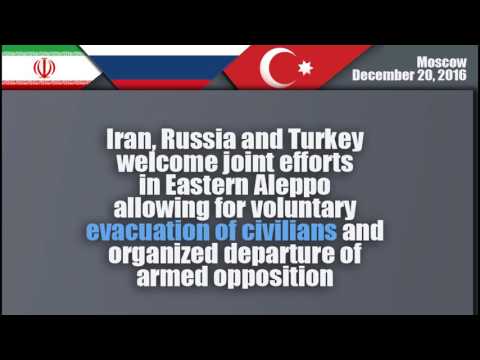 Joint Statement of Iran. Russia and Turkey Foreign Ministers, December 20, 2016