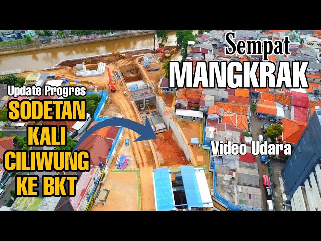 Sempat Mangkrak !! Progres Terkini Sodetan Kali Ciliwung di Bidaracina Kampung Melayu | Video Udara class=