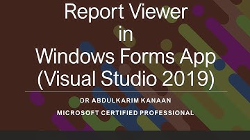 ReportViewer in Visual Studio 2019