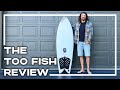 Review firewire too fish by rob machado   twin fin surfboard  stoked for travel