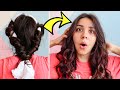 HEATLESS CURLS Tutorial on Indian Hair! I try VIRAL HAIR HACKS on YouTube by Alina Schmidt| Heli Ved