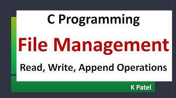 C Programming File Management Operations || Text file Read Write Append Operations
