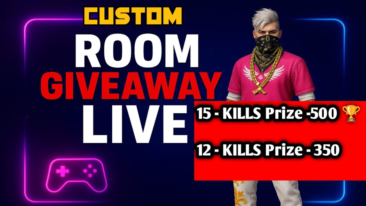 🔴[LIVE]  FREE FIRE REDEEM CODE GIVEAWAY CUSTOM ROOM GIVEAWAY 