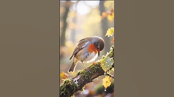 The beauty of the 🐦 European Robin😍 #birds #birdsounds #shorts #viral