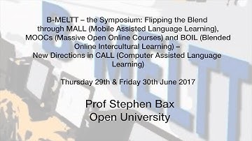 B-MELTT – the Symposium: Prof Stephen Bax