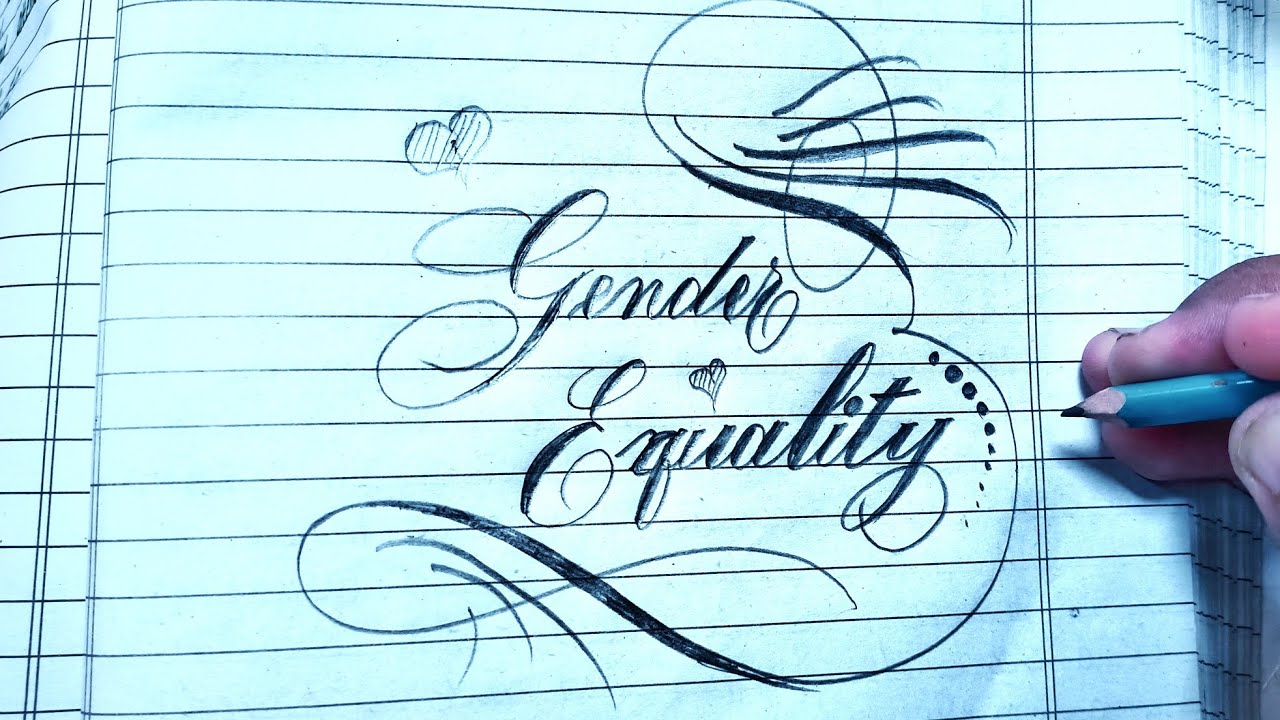How to write Gender Equity in beautiful hand lettering Calligraphy ...