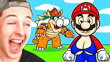 ONE HOUR Try Not To Laugh MARIO Challenge! (impossible)