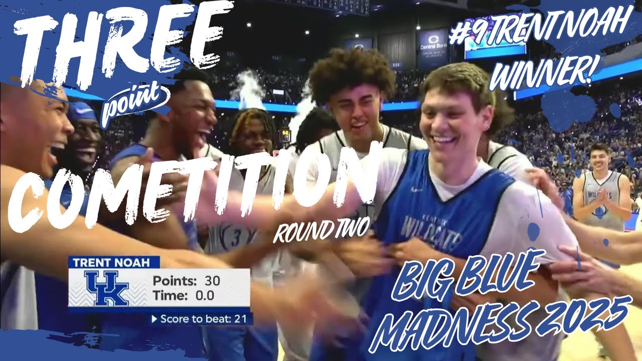 Победитель конкурса трехочковых бросков Big Blue Madness 2025 Трент Ноа!