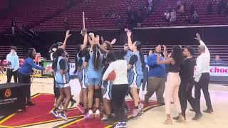 Trophy presentation Clarksburg/Bethesda-CC girks basketball Maryland Class 4A state final 03/15/24