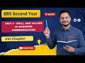 BBS second year Business communication- Skill and Values in Business communication