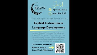 TRL-VA:  Explicit Language Instruction, Presented by Christa Harris and Austen Hecker, VLP