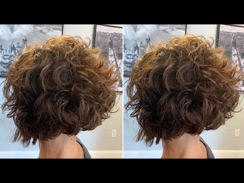 Curly Short Bob Haircut step by step tutorial - Cutting Tips for Curly Hair  - thptnganamst.edu.vn