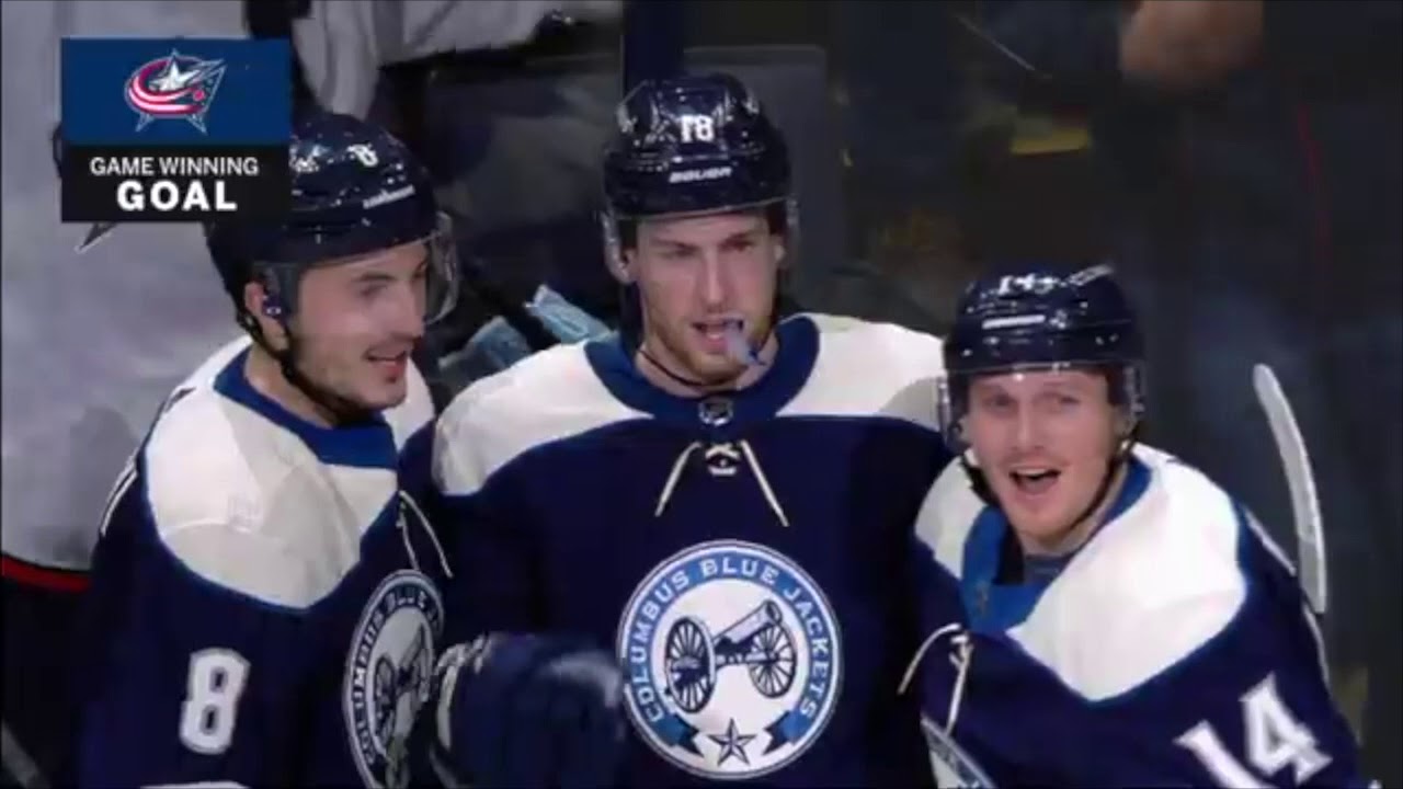 Columbus Blue Jackets 2019-20 Regular Season Game Winning Goals
