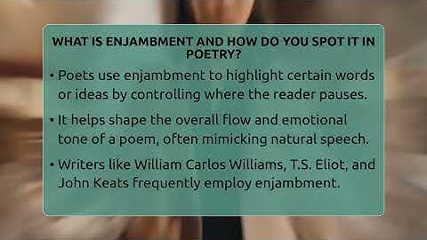 What Is Enjambment And How Do You Spot It In Poetry? - The Prose Path