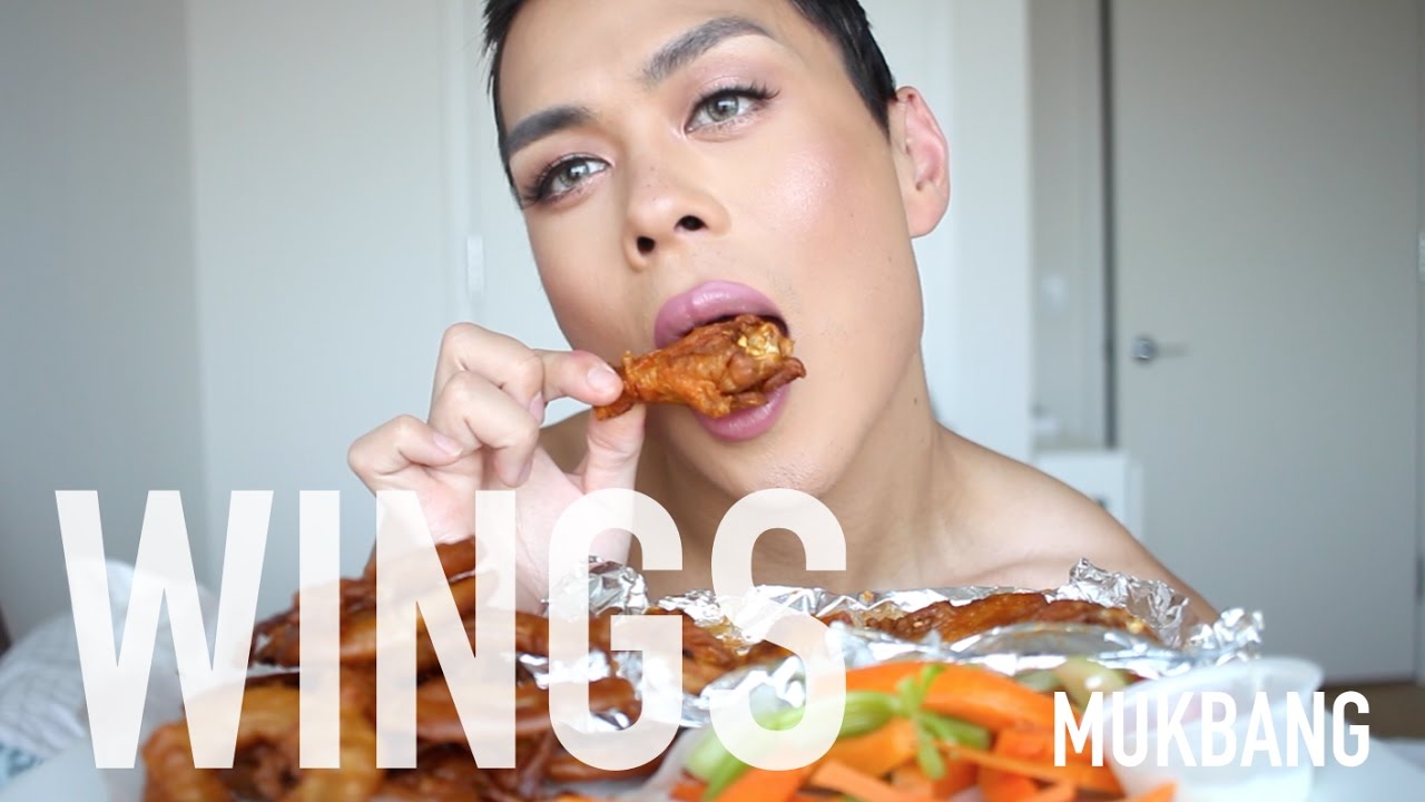 BUFFALO WINGS & ONION RINGS | MUKBANG 먹방 ASMR BINAURAL