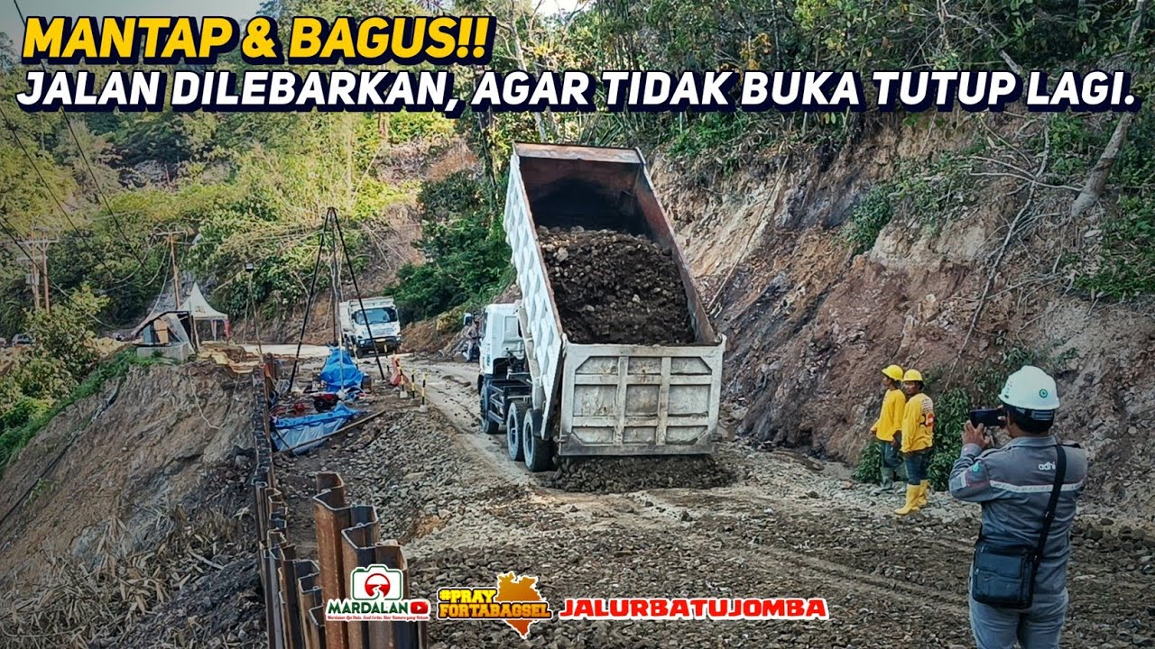 MANTAP & BAGUS‼️JALAN DILEBARKAN, AGAR TIDAK BUKA TUTUP LAGI.