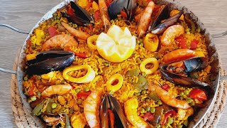 البايلا الطبق الاسباني بفواكه البحر جد رائع و سهل التحضير على طريقة المطاعم& la Paella espagnole