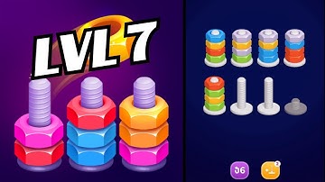 🏅 NUT SORT 🤪 Level 7 🧩 Gameplay Walkthrough - REMASTERED