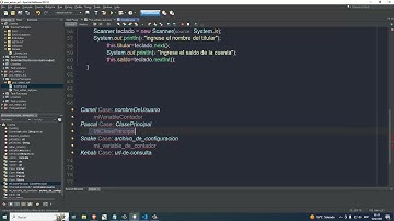 Tipos de notación de variables programación,  Camel Case, Pascal Case, Snake Case y Kebab Case.