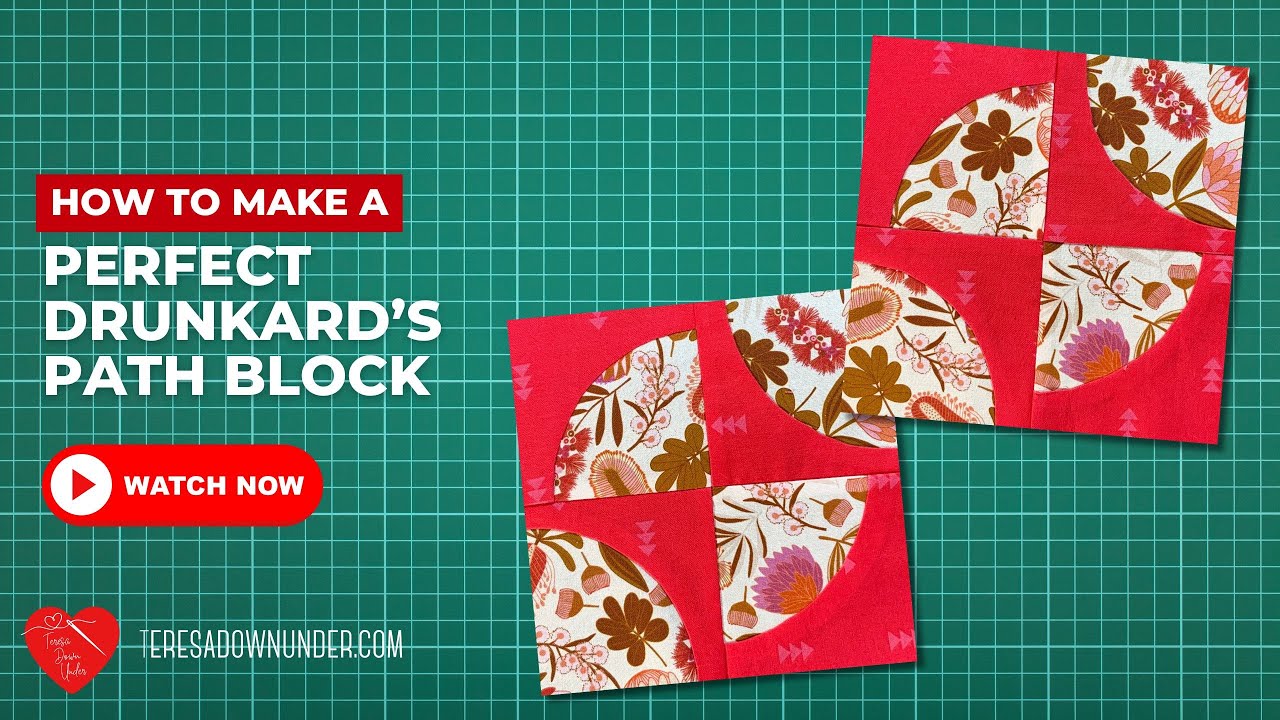 How to make a perfect Drunkard path block - YouTube