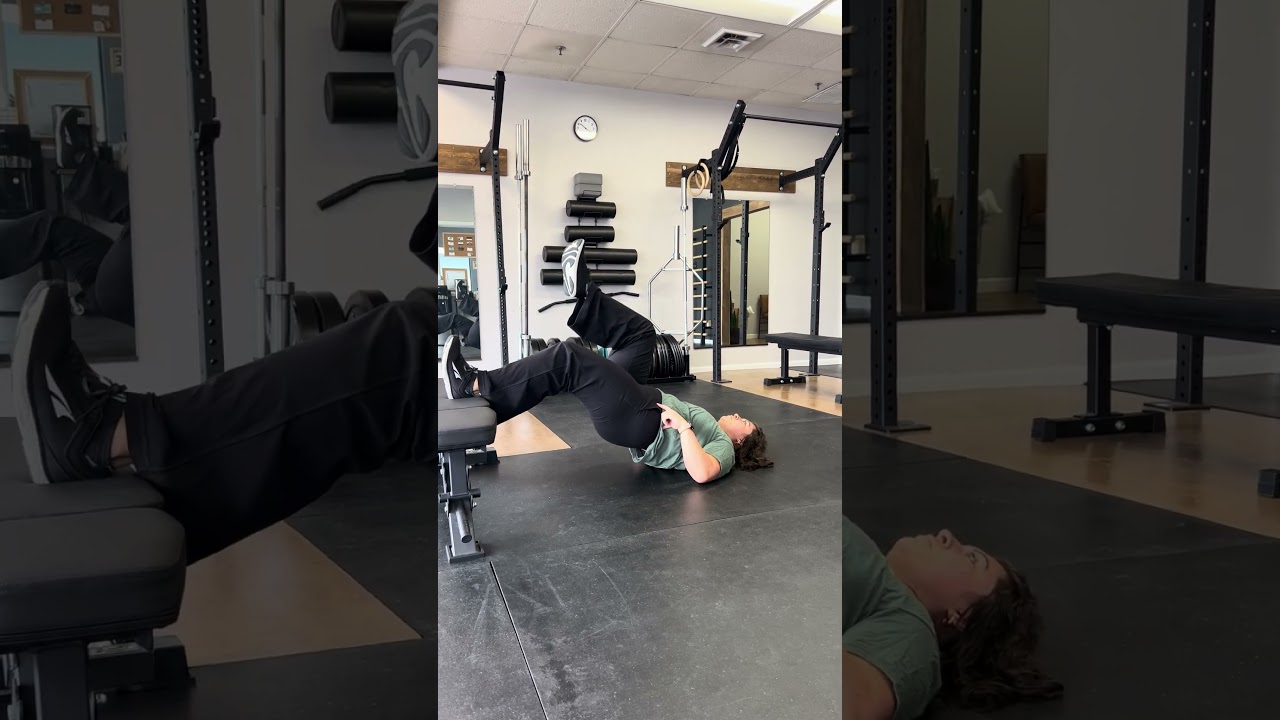 SL Hamstring Bridge on Bench