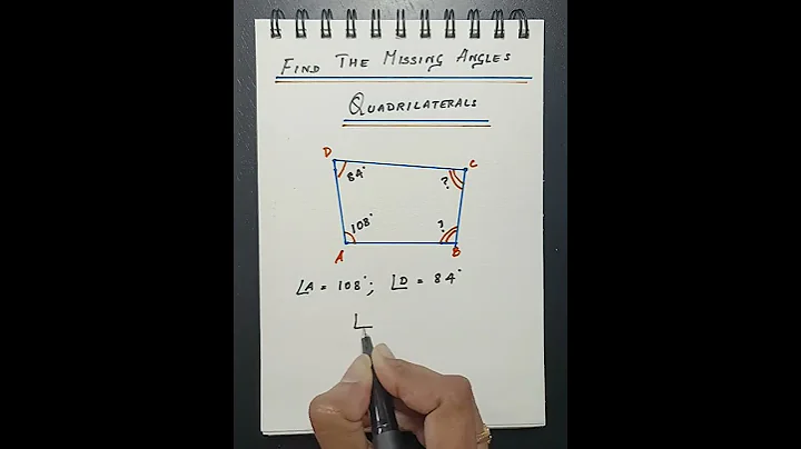 Quadrilaterals - Missing Angles #shorts #newyoutubeshorts