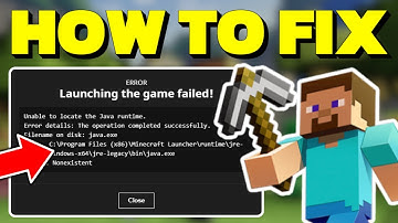 FIX Unable To Locate Java Runtime On Minecraft Error (Launching Game Failed)