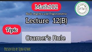 mth 102 lecture 12