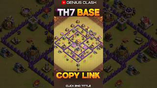 Th7 War and Trophy Pushing Base Layout | #shorts