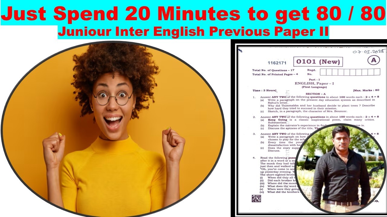 TS Junior Inter English Practice Paper II by Vidya Sagar, JL English, Govt Junior College Gajwel.