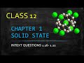 Intext questions  solid state  chapter 1  my chem corner