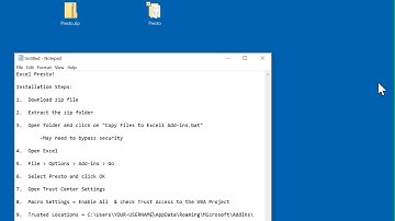 Excel Presto! - Installation Video