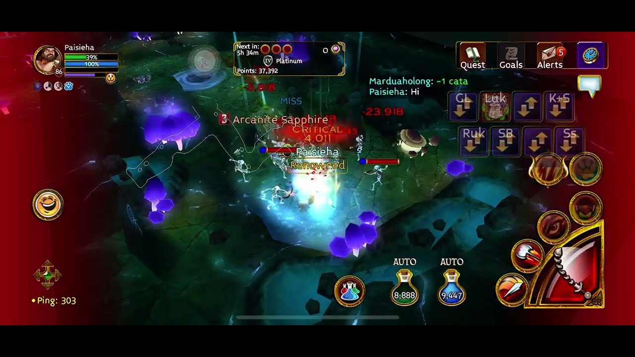 Arcane legend - Test proc blood chain, blood AA 3/3 and star 3/3 