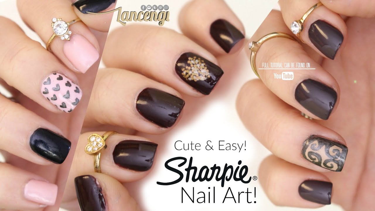 diy-cute-easy-nail-art-for-beginners-sharpie-nail-designs-40-youtube