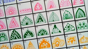 Learn 70 unique mandala patterns for beginners | step by step | part-1 (20 patterns) #mandalapattern