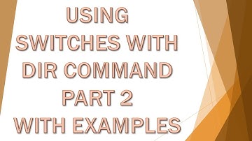 Using switches with DIR command Part 2 with Examples, DOS | Computer Matric 9th Chapter 7 | Urdu |ES