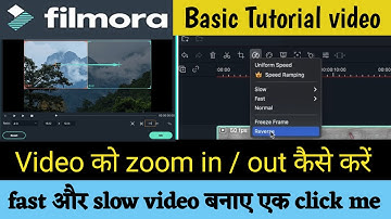 Add zoom in or out effect in filmora | how to make fast and slow motion video in Filmora | Tutorial