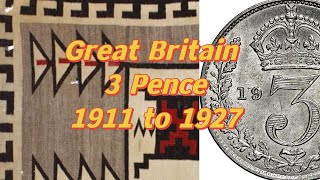 Great Britain 3 Pence KM#813, KM#813a 【#42】
