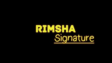 Rimsha Name Signature Style || Learn Your Signature