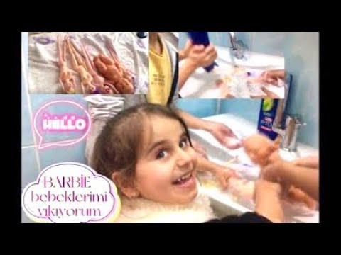 Bol köpüklü banyo barbie CHALLENGE 🧼💕😇ecrinin bebeklerini yıkadıkECRİN KARAGÖZ