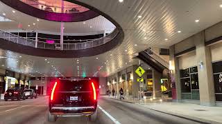Driving Downtown Houston Texas Night Life Virtual Tour 