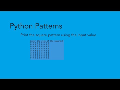 3.Square pattern with input digit fixed in all the rows