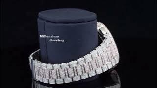Iced Out Blue Dial Watch 💎 | Luxury Moissanite Timepiece Watch by Millennium Jewelery #shorts