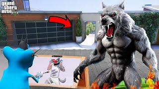 Oggy Uses Magical Painting to Make SCARY WEREWOLF in GTA 5 ! GTA 5 new