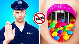 HOW TO SNEAK CANDIES IN JAIL 🔒 Funny Ways to Tricking the Police Officer by 123 GO!