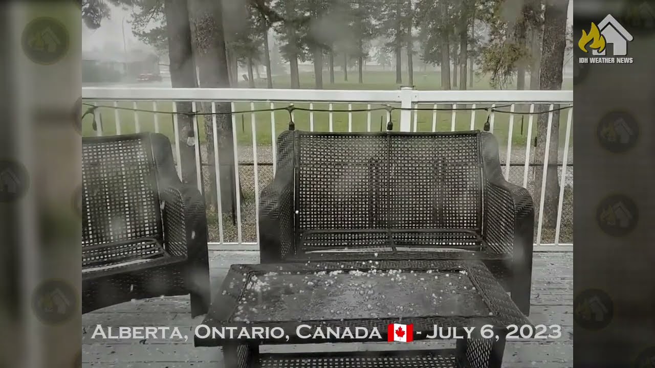 Horrible day in Canada! Severe hail storm brings flooding to Alberta ...